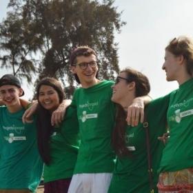 Young high school students enjoying a Projects Abroad volunteering holiday for teenagers in Senegal.