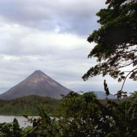 Volunteers visit Arenal volcano in their free time while volunteering in Costa Rica.
