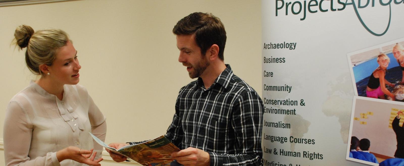Staff from Projects Abroad’s recruitment team hold an open day.