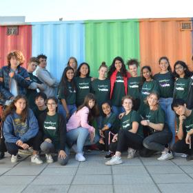 Students relax at their placement during a summer volunteer program for high school students abroad
